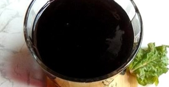 Кисель с ежевикой и ревенем