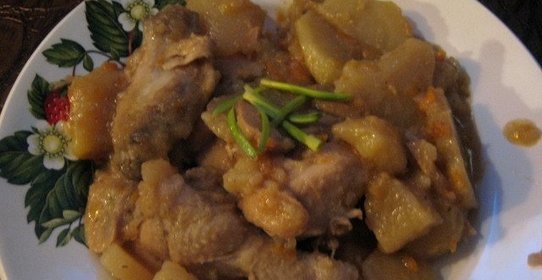 Курица с сушеными грибами