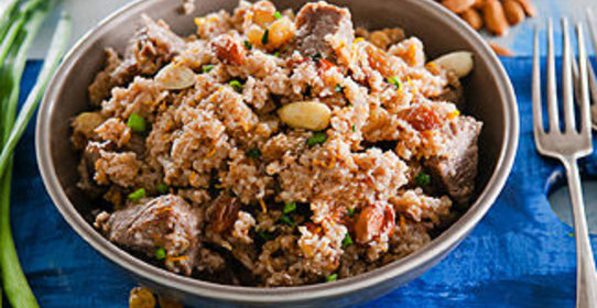 Пшеничная каша с мясом в мультиварке