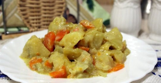 Овощное рагу со сливками