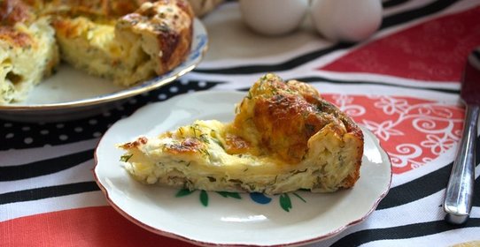 Пирог из лаваша с сыром в духовке