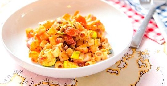Паста с запеченными овощами