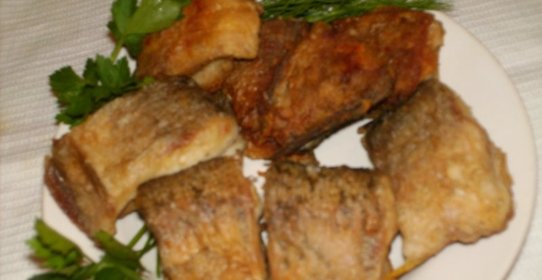 Щука жареная