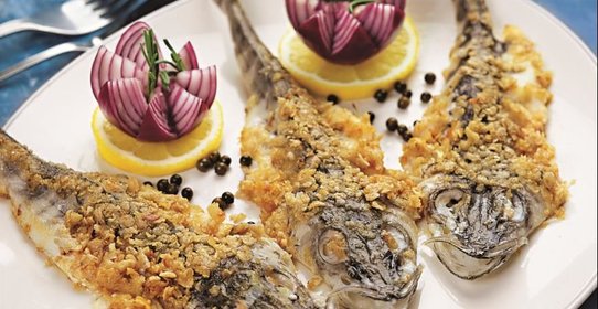 Рыба ледяная в овсяных хлопьях