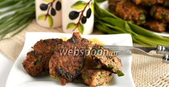 Оладьи из курицы и черемши