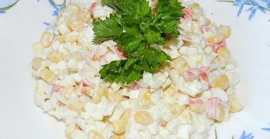 Салат крабовый с капустой