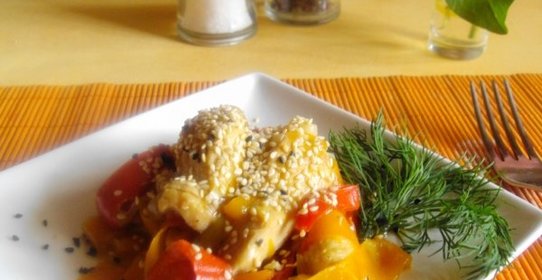 Куриная грудка с овощами (стир-фрай)