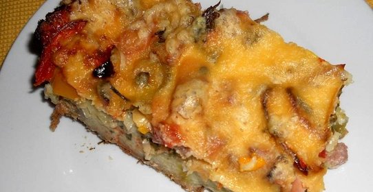 Пицца на кабачковой подушке