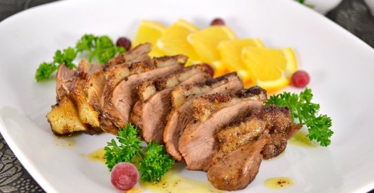 Утиная грудка в соево-апельсиновом маринаде