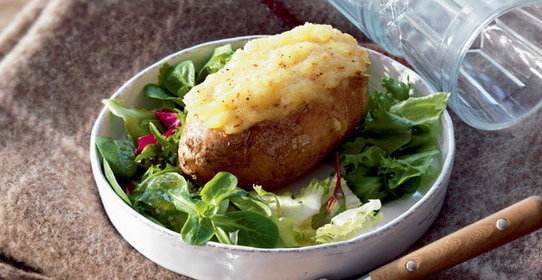 Фаршированный картофель с сыром