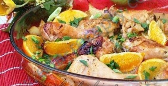 Курица с апельсинами