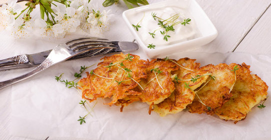 Картофельные драники с куриным фаршем