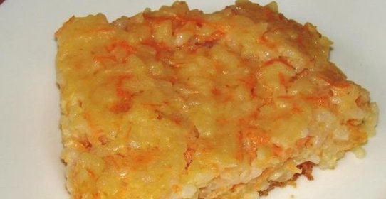 Рисово-морковная каша-крупеник с курагой