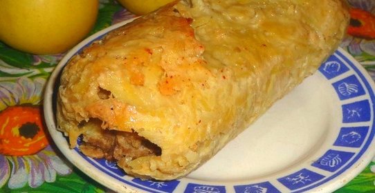 Картофельно-мясной рулет