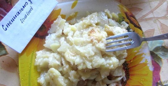 Картофель жареный по-украински с салом