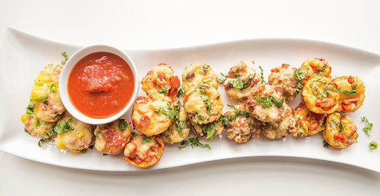 Пицца Маргарита в форме шариков