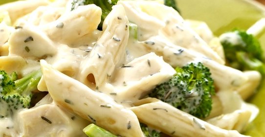 Паста с брокколи в сливочном соусе