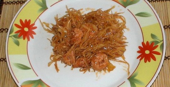 Капуста с сосисками