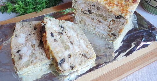 Куриный хлебец с шампиньонами