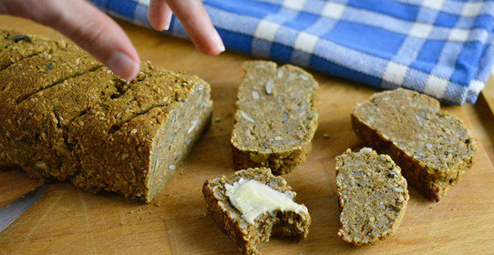 Хлеб с бататом и семечками