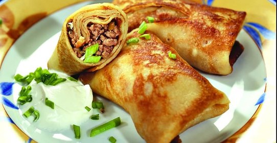 Блинчики с мясом