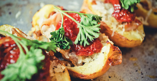 Блюдо в блюде: пицца в картофеле