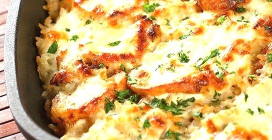 Картофель с шампиньонами в сметане