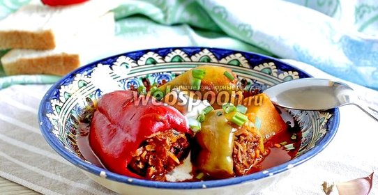 Фаршированный перец с мясом и капустой