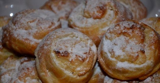 Творожные булочки розочки