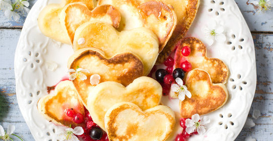 Оладьи в форме сердца