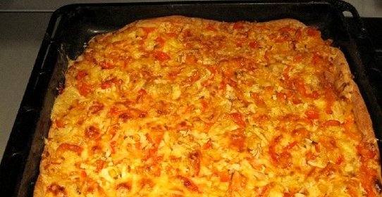 Пицца из слоеного бездрожжевого теста