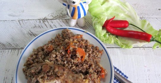 Гречневая каша с крыльями индюка в мультиварке