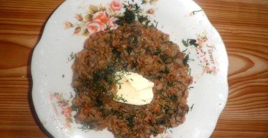 Гречка с печенью