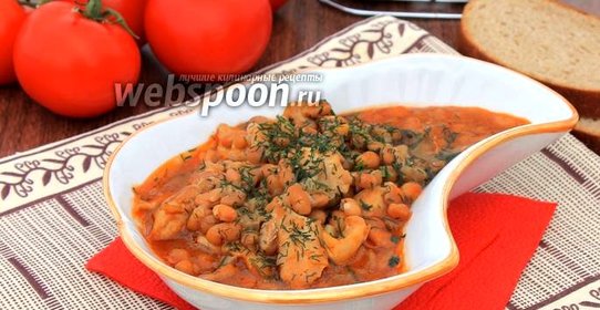 Куриное филе с фасолью в мультиварке