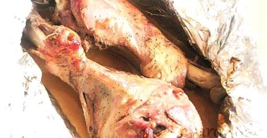 Голень индейки в лимонно-соевом маринаде