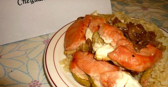 Румяная курочка с кабачком