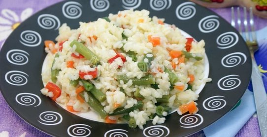 Маринованные креветки с авокадовым ризотто