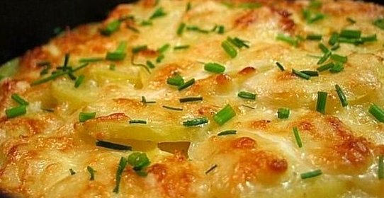 Картофель дофине, запеченный под сыром