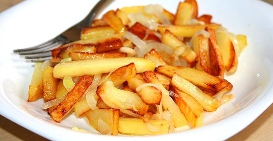 Жареная картошка с поджаркой