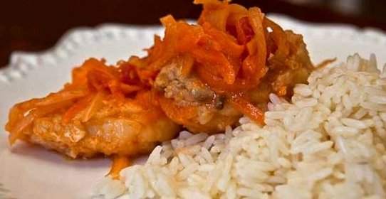 Рыба с овощами под маринадом