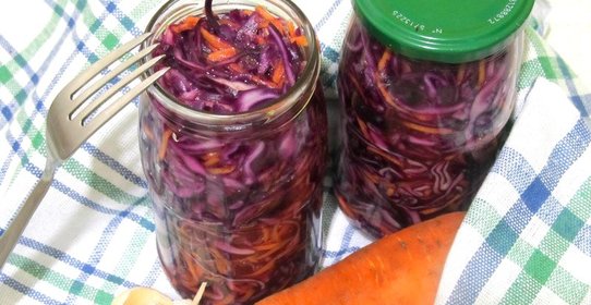 Капуста краснокочанная маринованная
