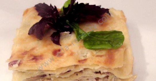 Лазанья с курицей и грибами