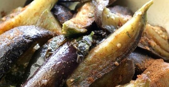 Баклажаны в лимонно-чесночном маринаде