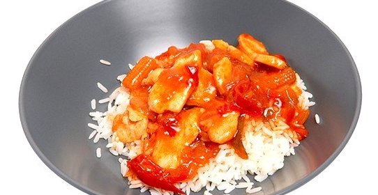 Куриные грудки в остро-сладком соусе с яблочным соком и имбирем