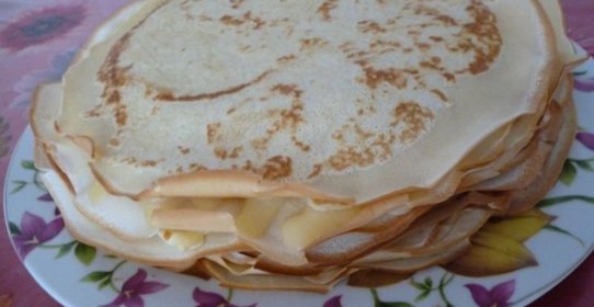 Блины сладкие на молоке