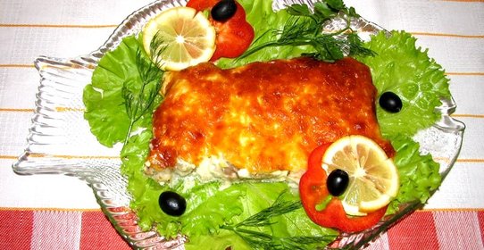 Рыба, запеченная с сыром