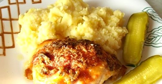 Курица в духовке с сыром и майонезом