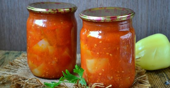 Перец в томатном соке на зиму