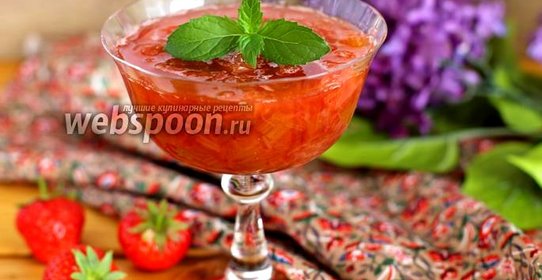 Варенье из ревеня и клубники в мультиварке