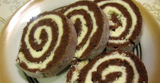 Сладкий рулет без выпечки